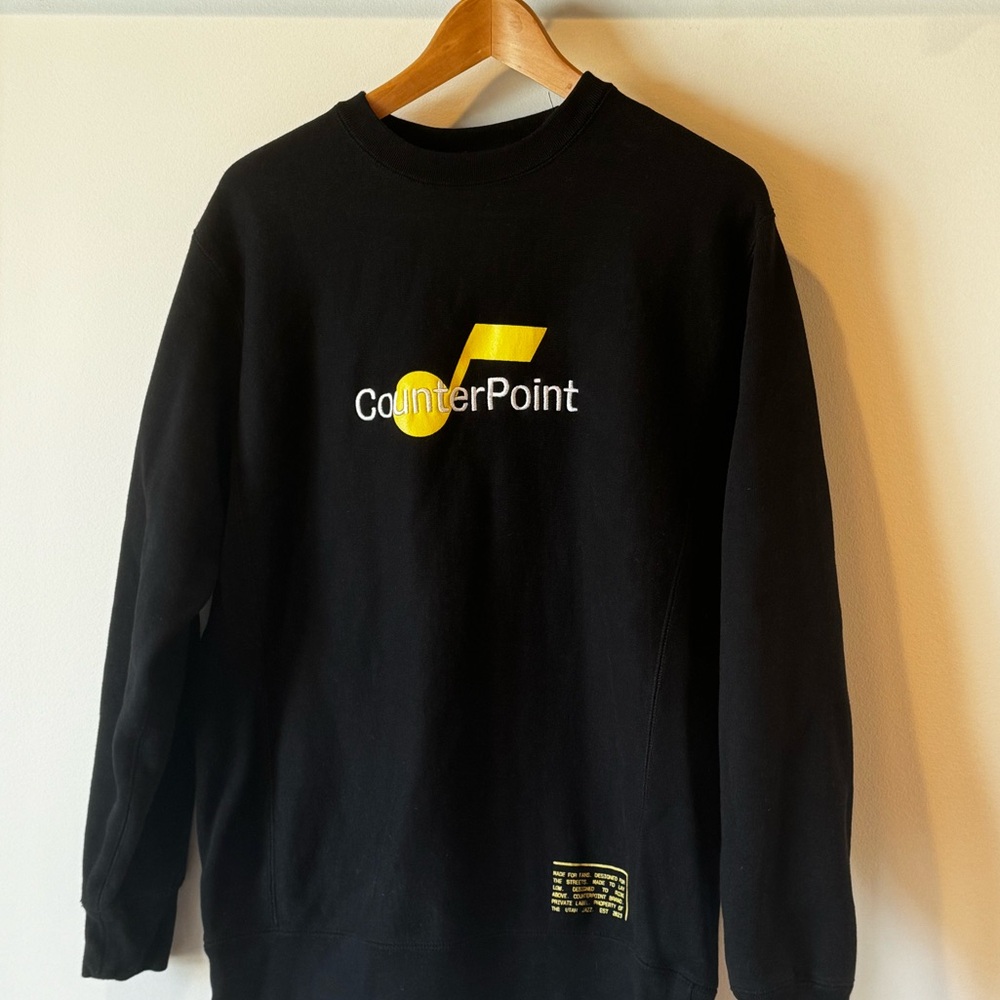 Utah Jazz CounterPoint Black Crewneck Sweater